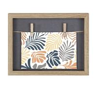 Hama | Marco Fotos Muro (16,5x21,5 cm, Clips y cordón, sobremesa o Pared) Color Roble