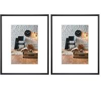 Hama | Marco para fotos Sevilla (tamaño 21x29,7, de plástico) Color Negro (Paquete de 2)