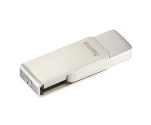 Hama | Memorycity - Memoria USB 3.2,128 GB, Memoria USB 3.0 de 128 GB | Memoria de Datos, USB A, pequeño, Ultra rápido, 100 MB/s, Mecanismo Giratorio, Ojal para Uso como Llavero