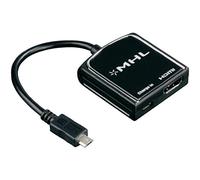 Hama MHL - Adaptador HDMI para móvil (1080p, 20 cm), color negro