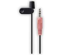 Hama Micrófono con Clip con Cable Largo (micrófono Compacto, Longitud de Cable de 2 m, para Ordenador/portátil/Smartphone/Tableta, Conector Jack de 3,5 mm), Color Negro