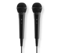 Micrófono Hama Karaoke con cable, unidireccional, jack 3,5 mm, set de 2