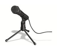 Hama | Micrófono Mpara PC y ordinador portátil (Micrófono con conexión Jack de 3,5 mm) Negro