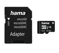 Hama microSDHC 32GB - Tarjeta de memoria (Negro, Micro Secure Digital High-Capacity (MicroSDHC), SD, UHS-I)