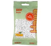 Hama Midi Bio Beads Bag | Aprox. 1000 cuentas fusibles | Cuentas de manualidades de 5 mm | Decoración de mosaico para niños creativos a partir de 5 años | Blanco