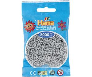 Hama Mini-Bügelperlen 2000 en Bolsa Gris Claro