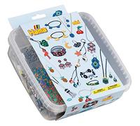 Hama Perlen 5403 Set Kreativbox mit ca. 10.500 bunten Mini Bügelperlen mit Durch
