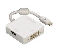 Hama Mini DisplayPort - DVI/DisplayPort/HDMI - Adaptador DVI/HDMI/DisplayPort a Mini DisplayPort, Color Blanco