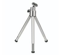 Hama Mini trípode con cabeza de bola 3D (trípode para móvil, cámara o cámara de acción, mini trípode de metal), color plateado