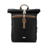 Hama | Mochila portátil enrollable (Mochila para pc de hasta 16.2” pulgadas, mochila ordenador portátil unisex, capacidad 26 litros, material sostenible) negro