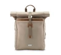 Hama | Mochila portátil enrollable (Mochila para pc de hasta 16.2” pulgadas, mochila ordenador portátil unisex, material sostenible, capacidad 20 litros) beige