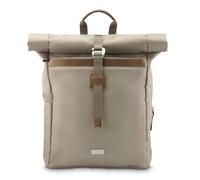 Hama | Mochila portátil enrollable (Mochila para pc de hasta 16.2” pulgadas, mochila ordenador portátil unisex, material sostenible, capacidad 20 litros) beige