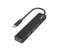 Base para portátil Hama 00200117 USB 2.0 HDMI USB-C Plug and Play Negra