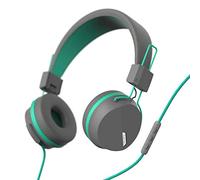 Hama Next Binaural Diadema Gris, Turquesa auricular con micrófono - Auriculares con micrófono (PC/Juegos, Binaural, Diadema, Gris, Turquesa, De plástico, Alámbrico)