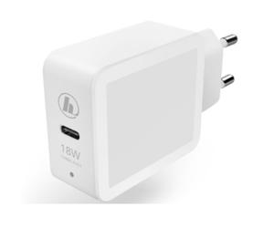 Hama Oplader, Power Delivery (PD)/Qualcomm®, 18 W, wit
