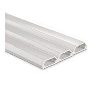 Hama - Organizador de cables (PVC, rectangular, 100/0,8/0,4 cm, 3 unidades), color blanco