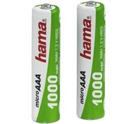 Hama Pack de 2 Pilas Recargables 1000mAh AAA HR03