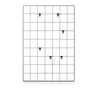 Hama | Panel de Malla Ajedrez (tamaño 38x56 cm, decoración de pared metálica, multifuncional, bricolaje, clips para colgar) Color Negro