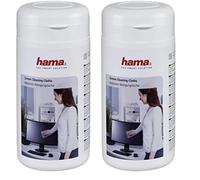 HAMA | Paños para la Limpieza de Pantallas (100 unidades, Dispensador, Elimina Suciedad, Polvo y Grasa, Válido para Tablet, Smartphones, Alarga la Vida útil del Dispositivo) Color Negro.