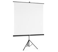 Hama |Pantalla de proyector en trípode 155 x 155 m, Blanco | Soporte Pantalla de proyección Enrollable, portatil, Tubo telescópico
