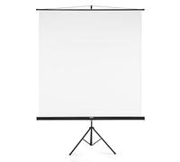 Hama |Pantalla de proyector en trípode 180 x 180 m, Blanco | Soporte pantalla de proyección enrollable, portatil, tubo telescópico