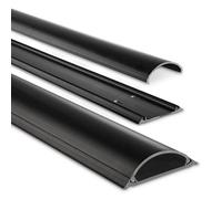 Pasacables, pegatina, semicircular 100 X 7 X 2,1 cm, PVC, negro