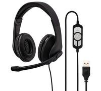 Hama PC Office USB Auriculares Estéreo con Micrófono Boom Negro 2 m