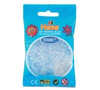 Hama Pearls 501-19 - miniperlas de 2000 piezas transparentes/blancas