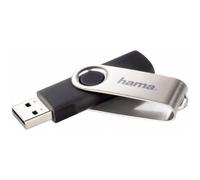 Hama | Pendrive USB 2.0 de 128 GB, Memoria USB-A de 15 MB/s, Negro y Plata