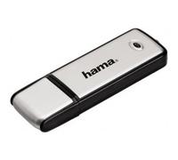 Hama | Pendrive USB 2.0 de 16 GB, Memoria USB-A de 10 MB/s, Negro y Plata | Diseño Elegante y Compacto con Tapa Protectora, Ideal para PC y Portátiles, para Uso Diario