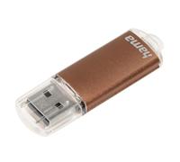 Hama | Pendrive USB 2.0 de 32 GB, Memoria USB-A de 10 MB/s, Bronce | Para Almacenamiento Diario, Diseño Elegante de Metal con Tapa Protectora, Ideal para PC y Portátiles