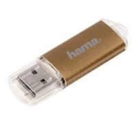 Hama | Pendrive USB 2.0 de 32 GB | Memoria USB-A de 10 MB/s para Almacenamiento Diario | Diseño Elegante de Metal con Tapa Protectora | Ideal para PC y Portátiles | Color Bronce