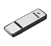 Hama | Pendrive USB 2.0 de 32 GB | Memoria USB-A de 10 MB/s para Almacenamiento Diario | Diseño Elegante y Compacto con Tapa Protectora | Ideal para PC y Portátiles | Negro y Plata