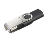 Hama | Pendrive USB 2.0 de 64 GB, Memoria USB-A de 15 MB/s, Negro y Plata