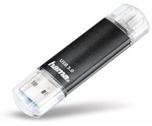Hama | Pendrive USB-A, Micro-USB Dual 128 GB, Memoria USB 3.2 40 MB/s,Negro | Para Móviles y PC, Almacenamiento Portátil con OTG, Ideal para Fotos y Videos