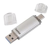 Hama | Pendrive USB-C de 256 GB, Memoria USB 3.2 Gen 1 de 70 MB/s, Plata