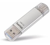 Hama | Pendrive USB-C de 64 GB | Memoria USB 3.1 Gen 1 de 40 MB/s | Conector Tipo C para PC, Móvil y Tablet | Almacenamiento Compacto en Diseño de Metal | Color Plata