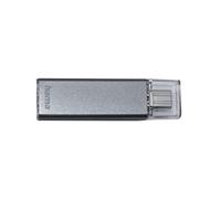 Hama | Pendrive USB-C y USB-A Dual 32 GB | Memoria USB 3.2 de Alta Velocidad 70 MB/s | Diseño Clásico de Metal para PC, Móvil y Tablet | Color Antracita