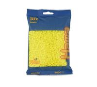 Hama Perlas 201 - 43 bolsas con aprox. 3000 perlas de manualidades con diámetro de 5 mm en amarillo pastel, diversión creativa para grandes y pequeños