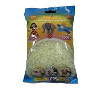 Hama Perlas 201 - 55 bolsas con aprox. 3000 perlas medianas para manualidades con diámetro de 5 mm en verde luminoso, diversión creativa para grandes y pequeños