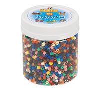 HAMA Perlas 209-67 - Lata con Aprox. 3000 Cuentas Medianas para Manualidades con diámetro de 5 mm, en 22 Colores Diferentes, diversión Creativa para Grandes y pequeños, Color Naranja