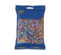 Hama – Perlas para planchar 201-90, aprox. 3000 midi 5 mm, mezcla rayas