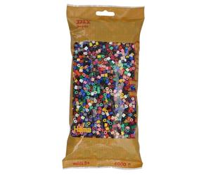 Hama Perlen 205-67 Bolsita de Cuentas para Planchar con Aprox. 6.000 Cuentas de Colores Midi para Manualidades de 5 mm de diámetro en Mezcla de Colores sólidos