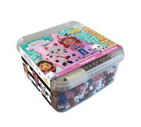 Hama Perlen 8754 - Cuentas para planchar Maxibox, Gabby's Dollhouse, con aprox. 900 perlas maxi, diversión creativa para grandes y pequeños