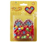 Hama Perlen 8982 - Cuentas para planchar (100 unidades, con 1 placa de bordado y papel para planchar para niños a partir de 3 años