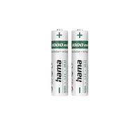 Hama - Pilas Recargables AAA 1,2 V, 1000 mAh, NiMH (2 Unidades)