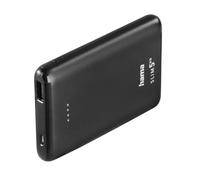 Hama Power Pack Slim 5HD, 5000mAh, Salida: USB-A, Negro
