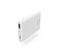 Hama Power Pack Slim 5HD (batería Externa 5000mAh, batería portátil Carga rápida, USB 3.0, Power Bank Compatible con iPhone 14 13 12 11 X Samsung Xiaomi Huawei iPad etc) Blanco