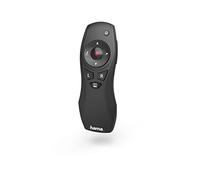 HAMA | Presentador Láser Inalámbrico 6 en 1 (Puntero Presentaciones, Control Profesional, hasta 15m de Distancia, Receptor USB, Universal) Color Negro.