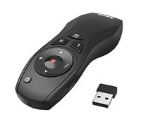HAMA | Presentador Láser Inalámbrico 6 en 1 (Puntero Presentaciones, Control Profesional, hasta 15m de Distancia, Receptor USB, Universal) Color Negro.